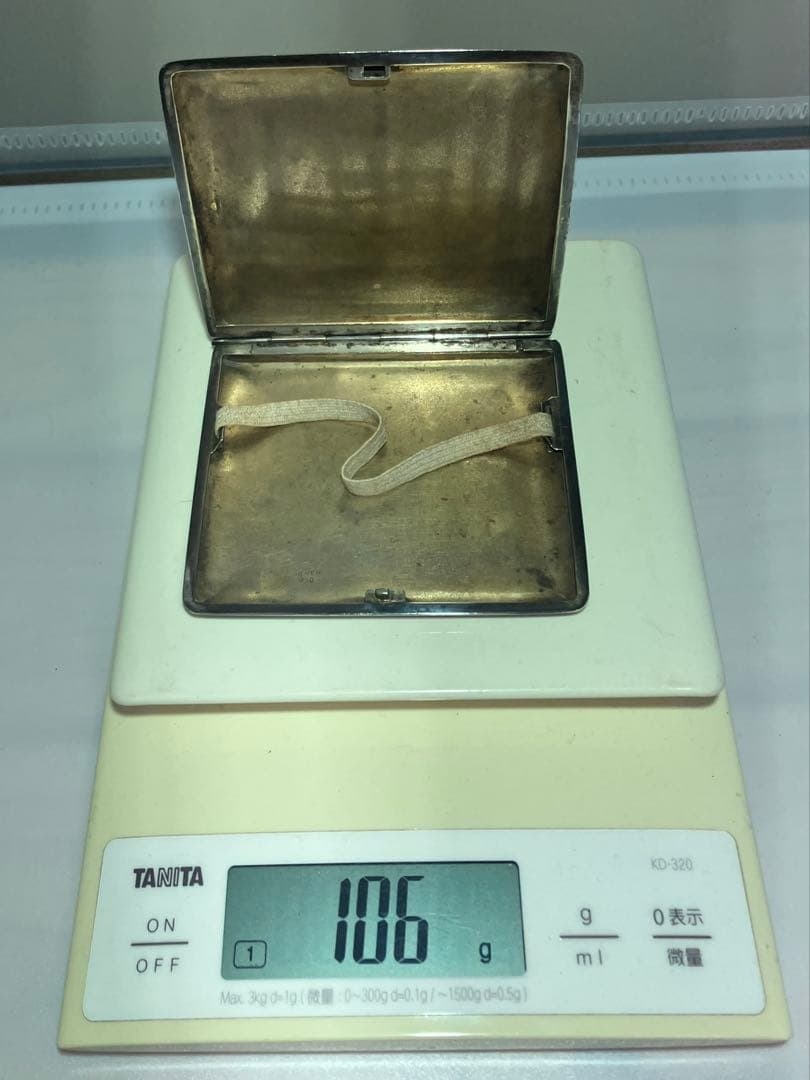 銀製品 SILVER950 刻印有 シガレットケース 106g