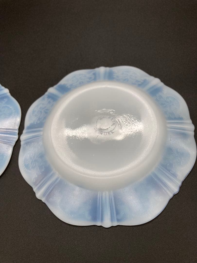 マクベスエバンス オパールセントガラス プレート 2枚セット