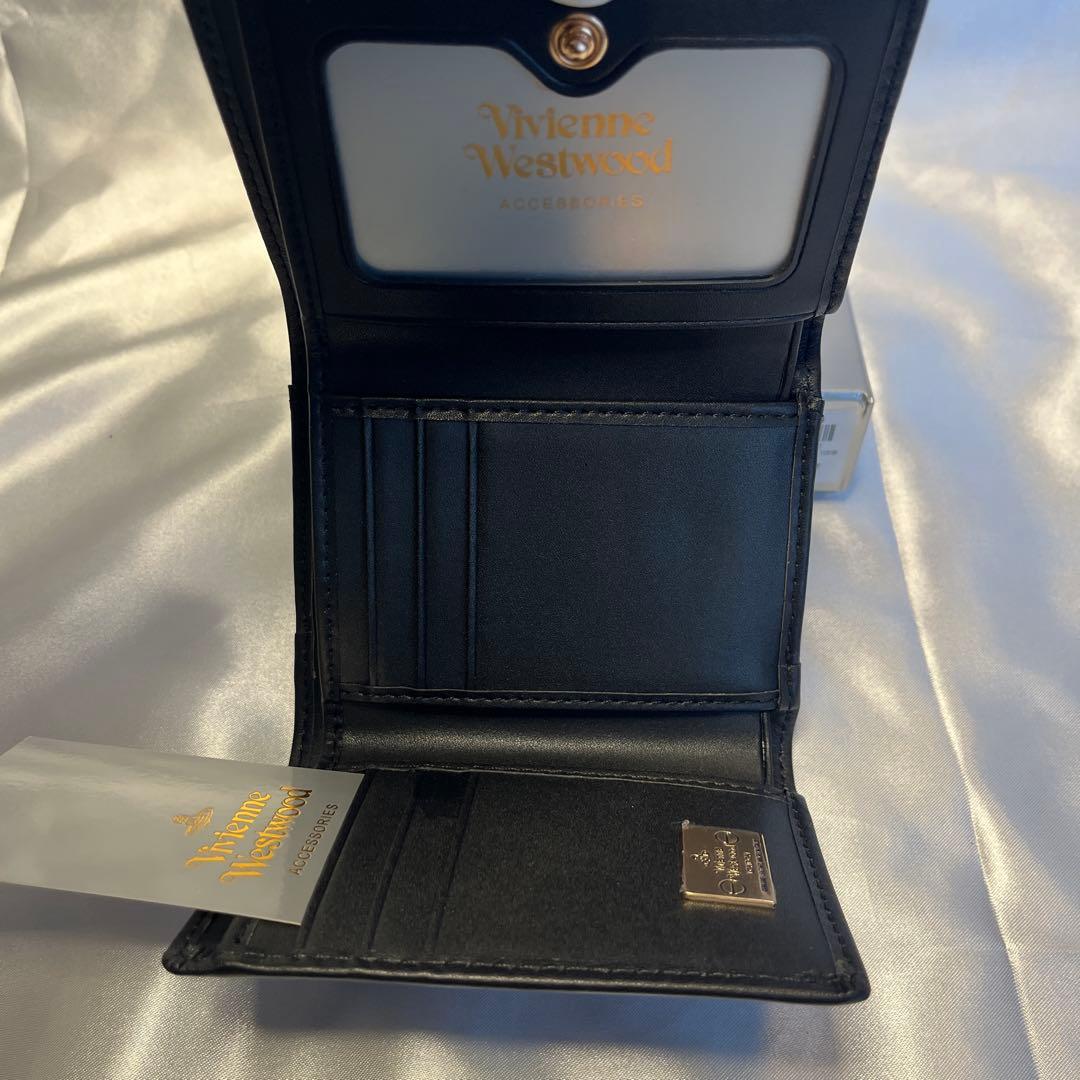 新品 Vivienne Westwood ブラック 三つ折り財布