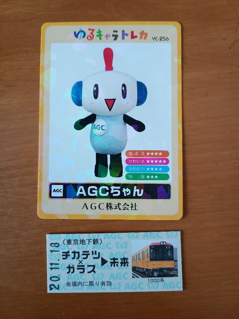 【匿名配送】AGCちゃん・トレーディングカード・東京メトロ切符付き