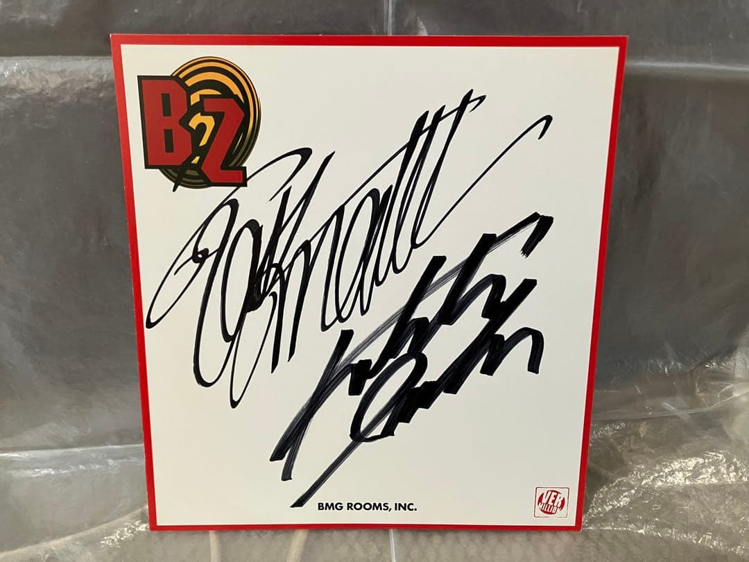 B'z LIVE-GYM PLEASURE'95 BUZZ！！ 直筆サイン色紙