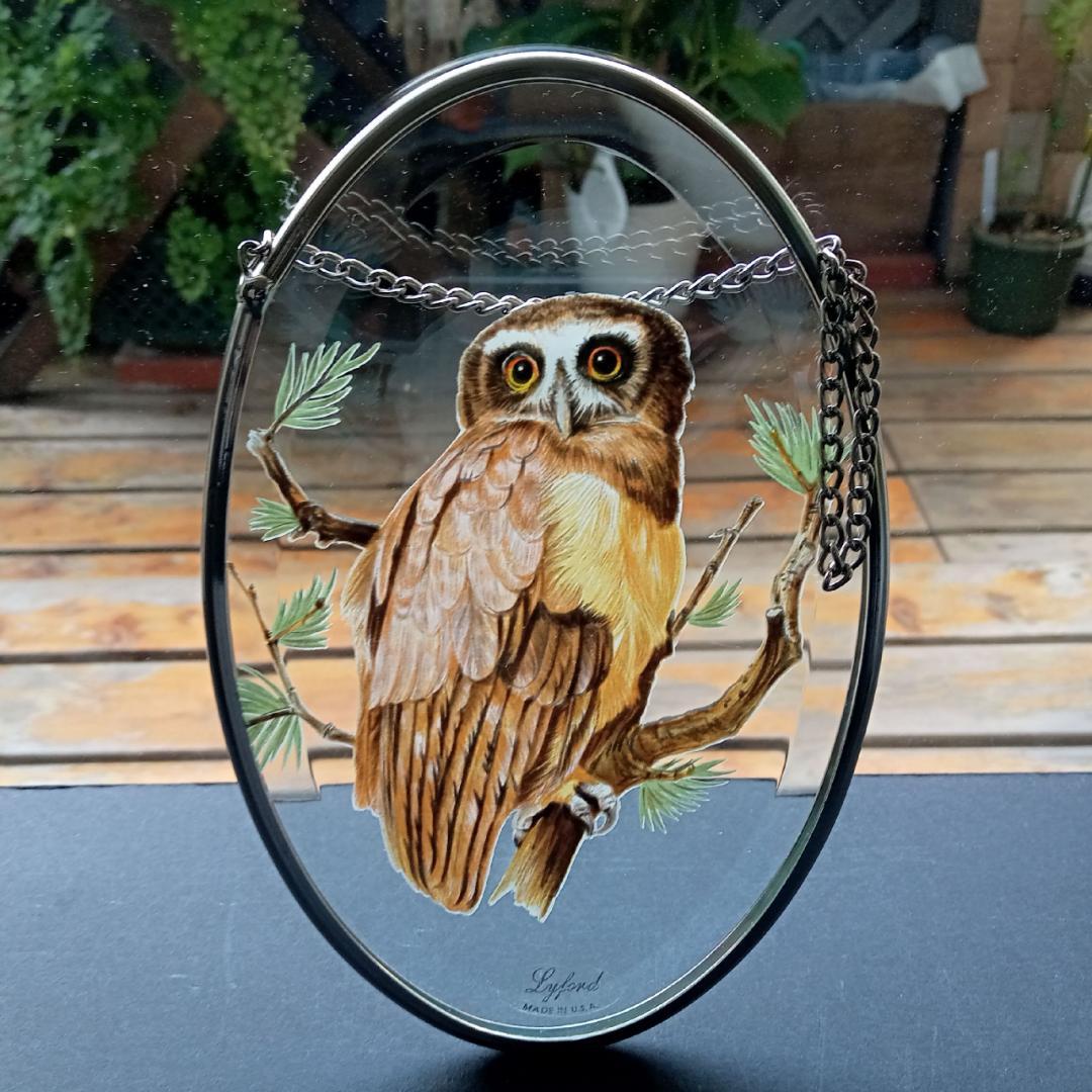 ライフォード社ステンドグラス ふくろう 梟フクロウ /グラスマスターズ トロント