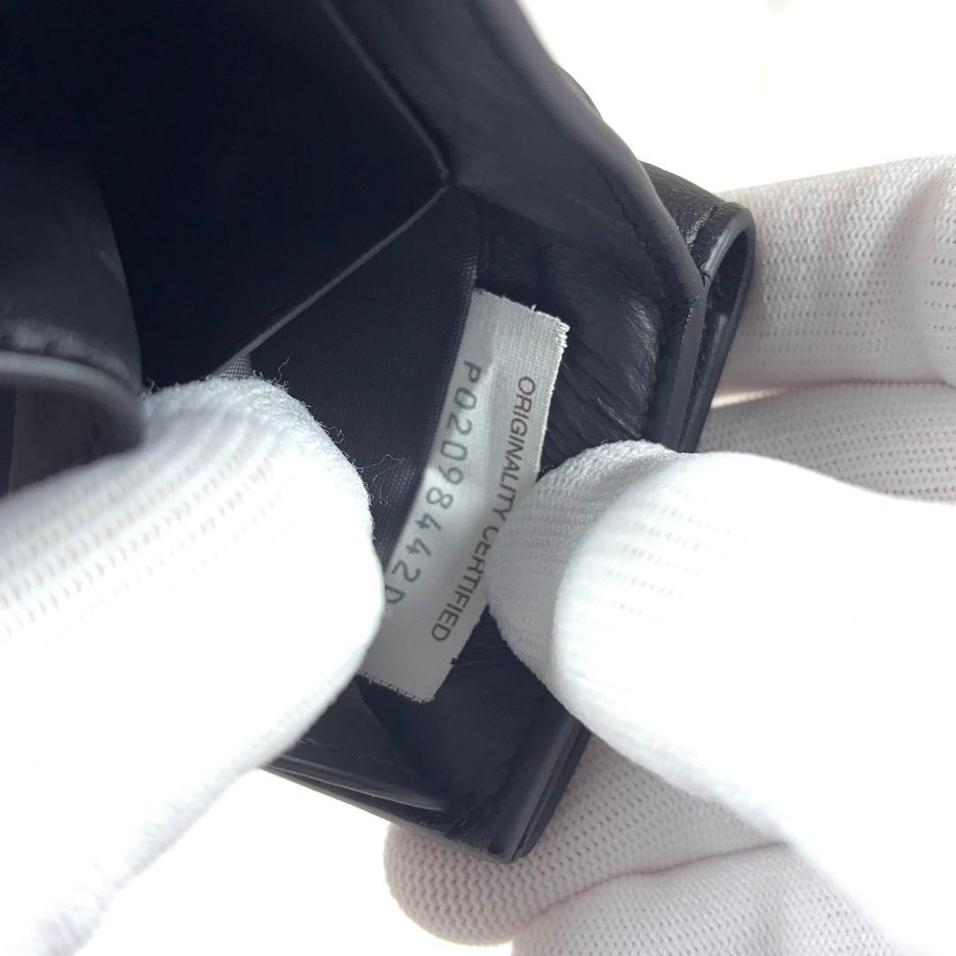 BOTTEGA VENETA ブラック イントレチャート タイニー 三つ折り財布