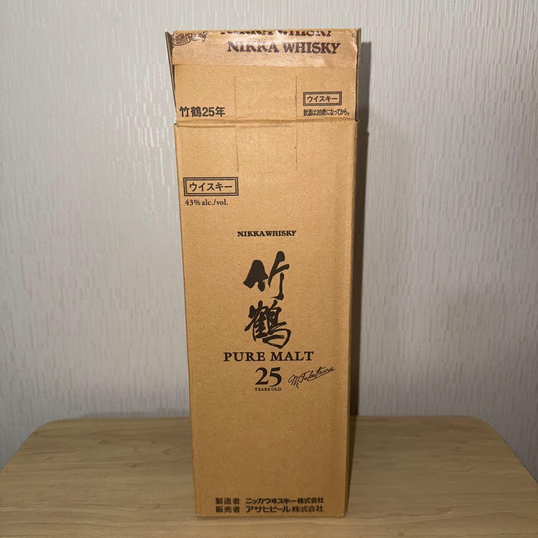 竹鶴25年　空瓶　未洗浄　ダンボール付き　1本