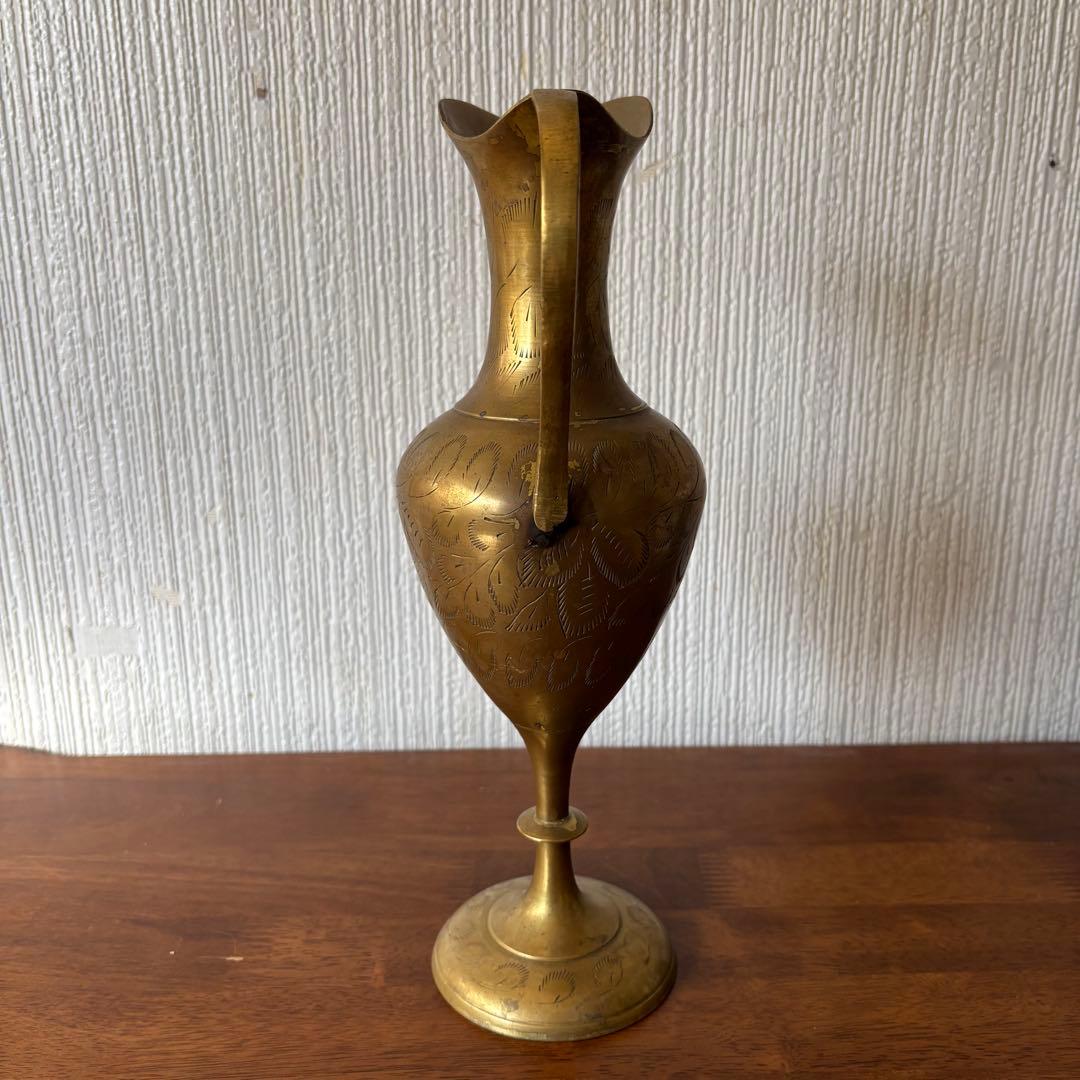 真鍮製 水差し 花瓶 ピッチャー フランス アンティークブロンズ ヴィンテージ