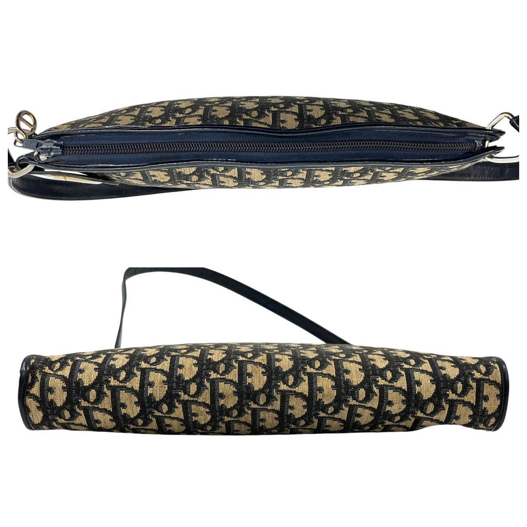 美品 Dior ディオール ショルダーバッグ トロッター ネイビー ヴィンテージ