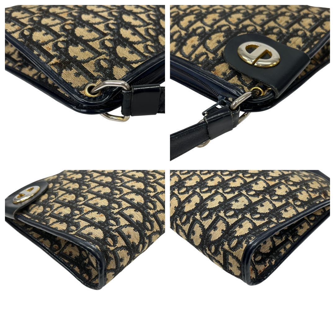 美品 Dior ディオール ショルダーバッグ トロッター ネイビー ヴィンテージ