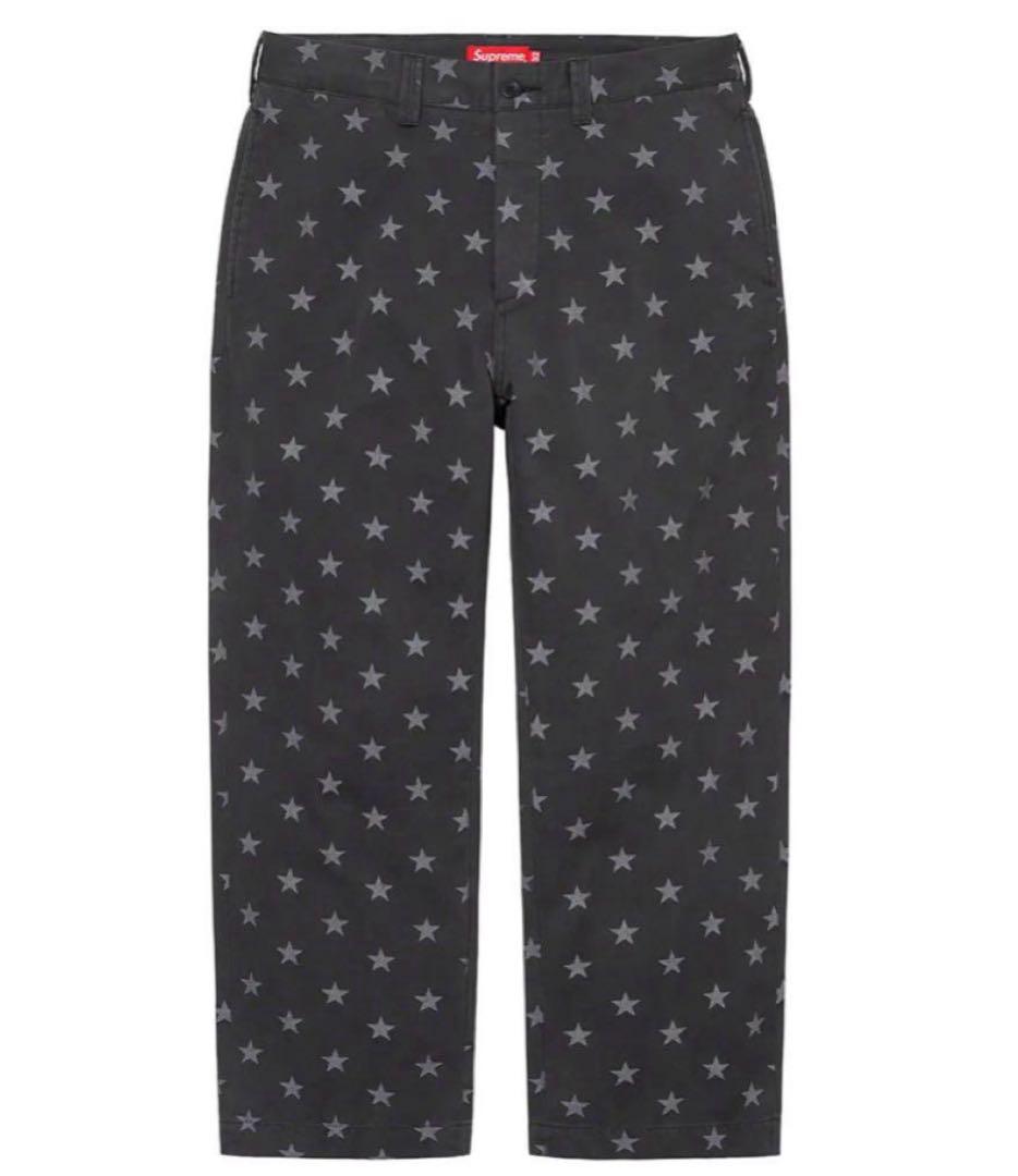 パンツ Supreme 22ss Chino Pant Black Stars 30