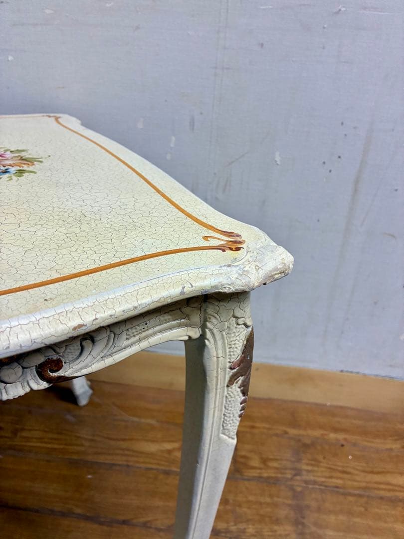 ハルボン☆管403☆イタリア製☆ロココ調☆姫系☆ヒビ加工☆ネストテーブル