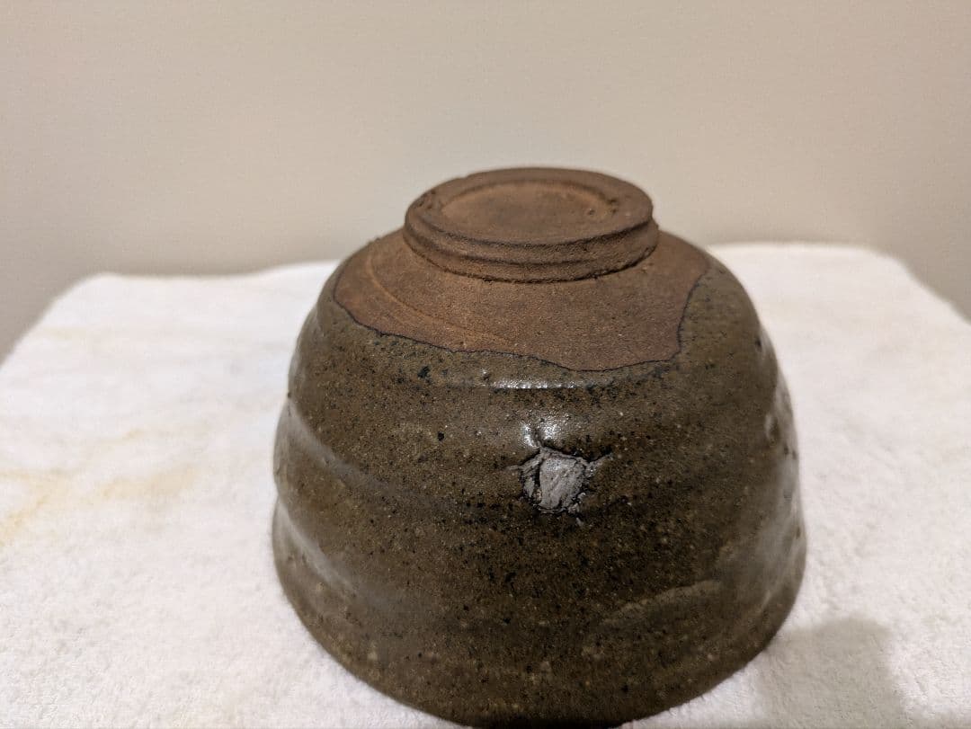 江戸時代　古唐津　三日月高台　茶碗　金直し　時代箱　唐津　時代物