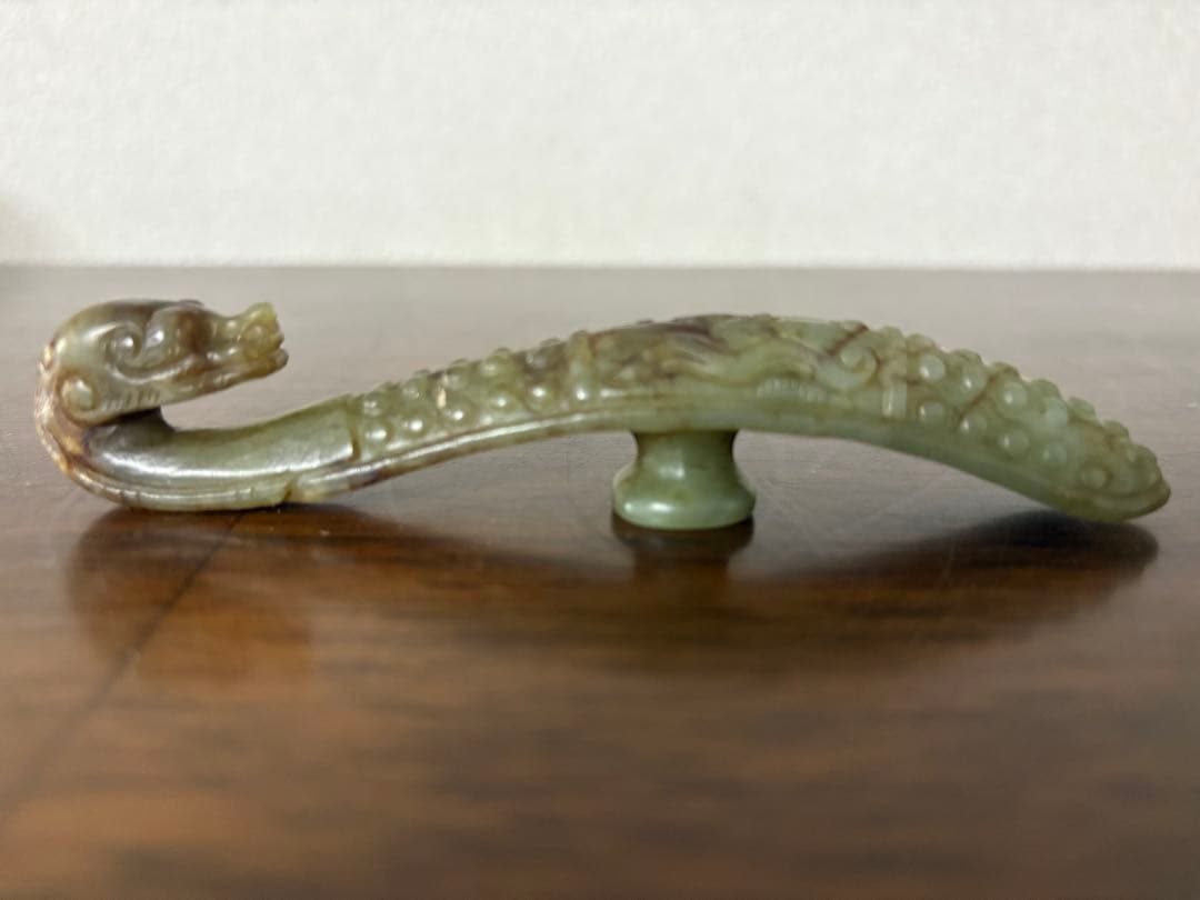 石？玉？の中国的置物　中国美術　帯勾 12cm弱44g