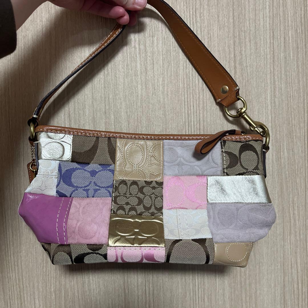 【美品】コーチ　COACH　パッチワーク　ハンドバッグ