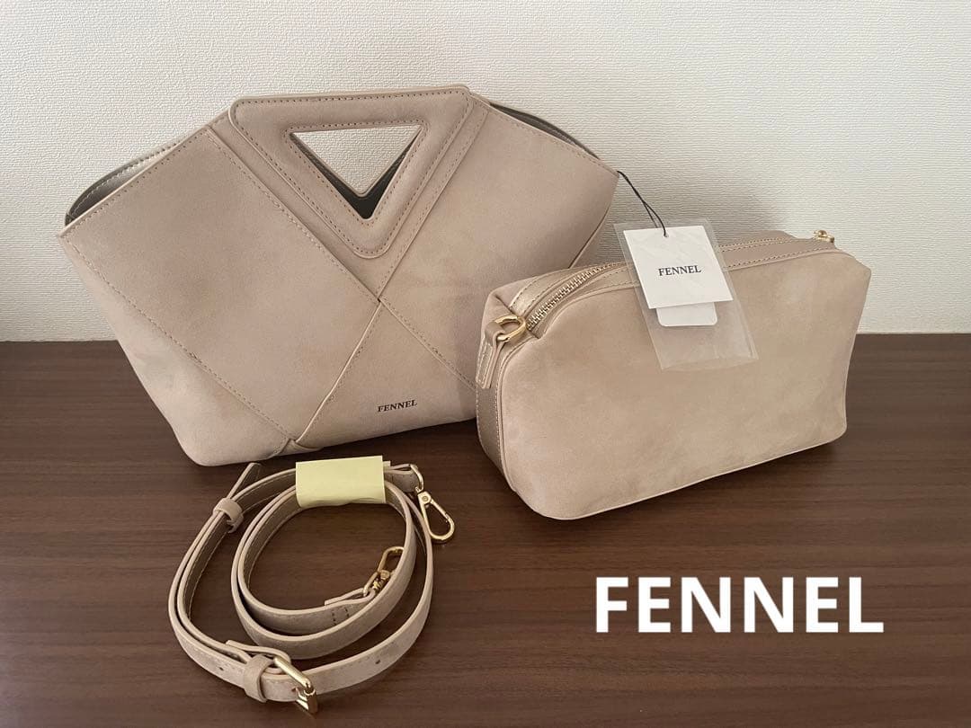 FENNEL スエードトライアングルハンドルバッグ