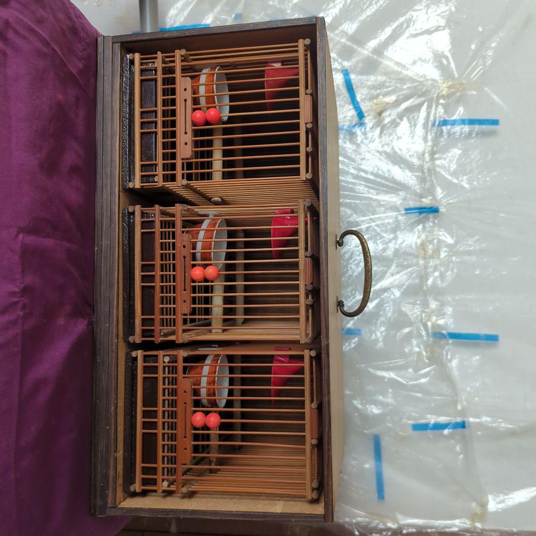 鳥籠　３セット。３羽用寝桶