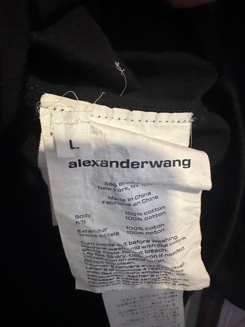 alexanderwang ブラック 長袖Tシャツ
