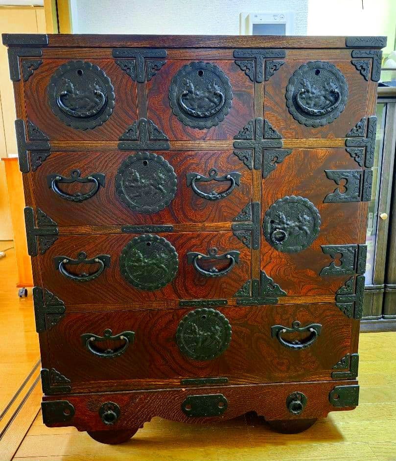 岩谷堂タンス 岩谷堂車箪笥 車箪笥 民芸家具 鍵2本付き