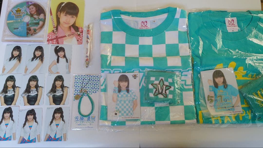 激レア！モーニング娘。佐藤優樹　新品Tシャツ ソロアングルDVD他 グッズセット