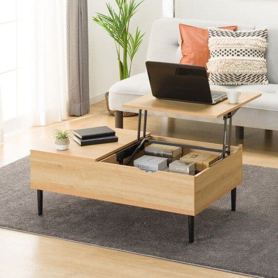 【NITORI】PH01 昇降式センターテーブル ライトブラウン