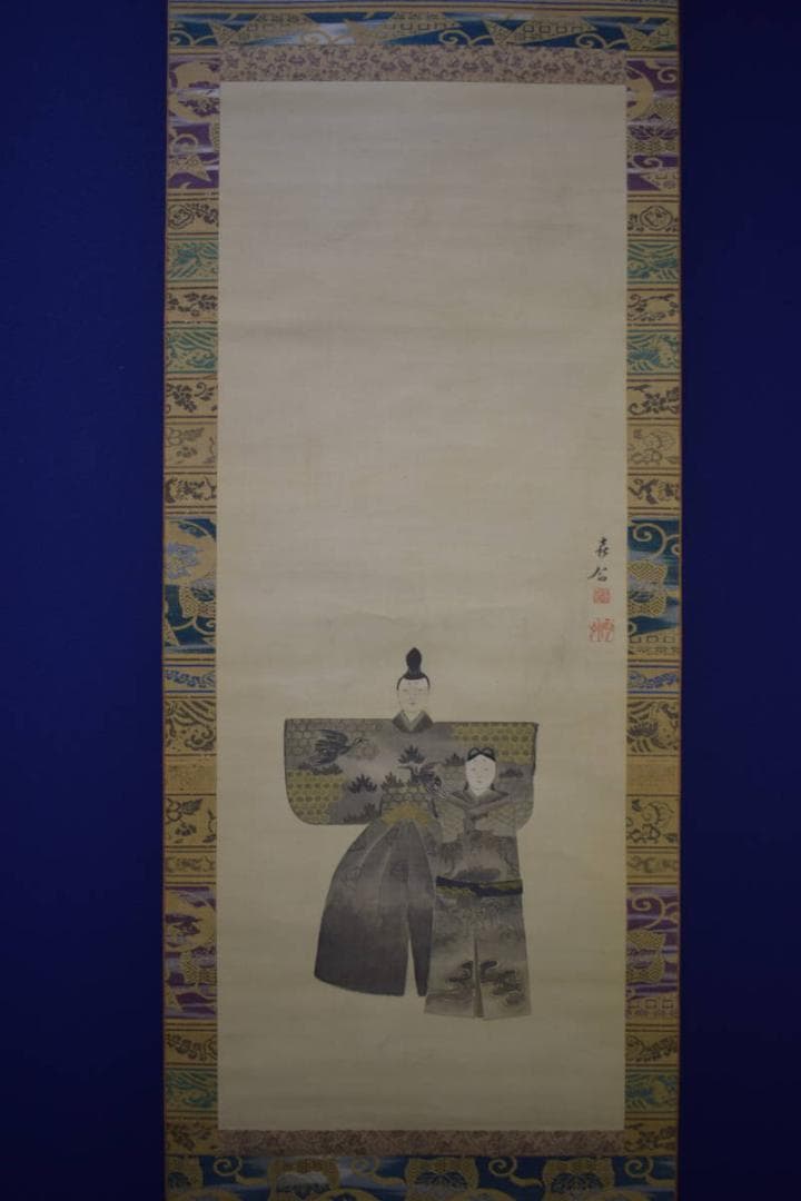 真作/喜翁/立雛図/桃の節句/布袋屋掛軸HI-962