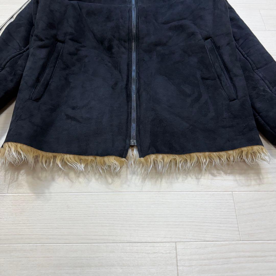極希少 90s adidas long fur mouton jacket M