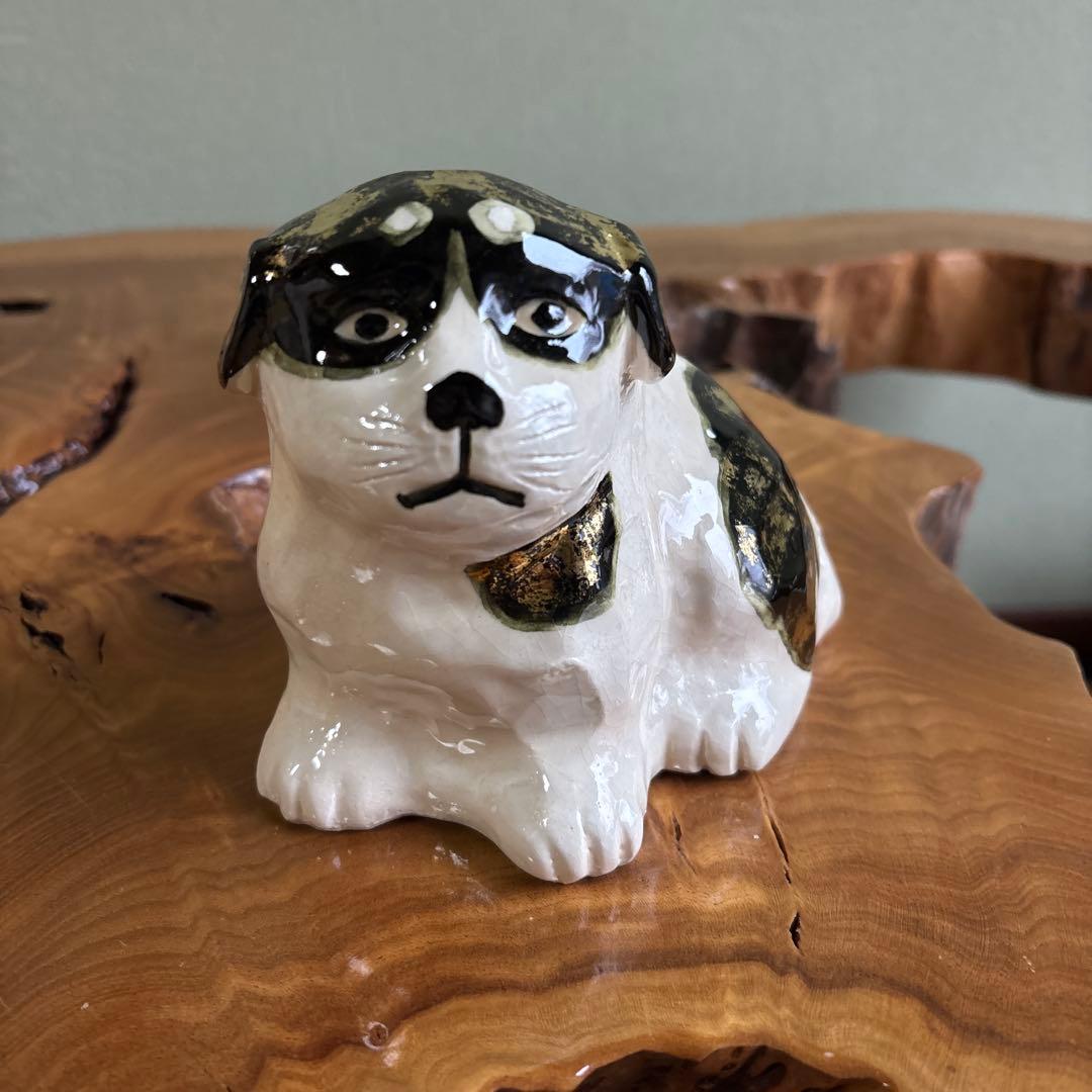 六兵衛窯 干支置物 「狗児」戌年 清水焼 陶芸 たち吉 共箱