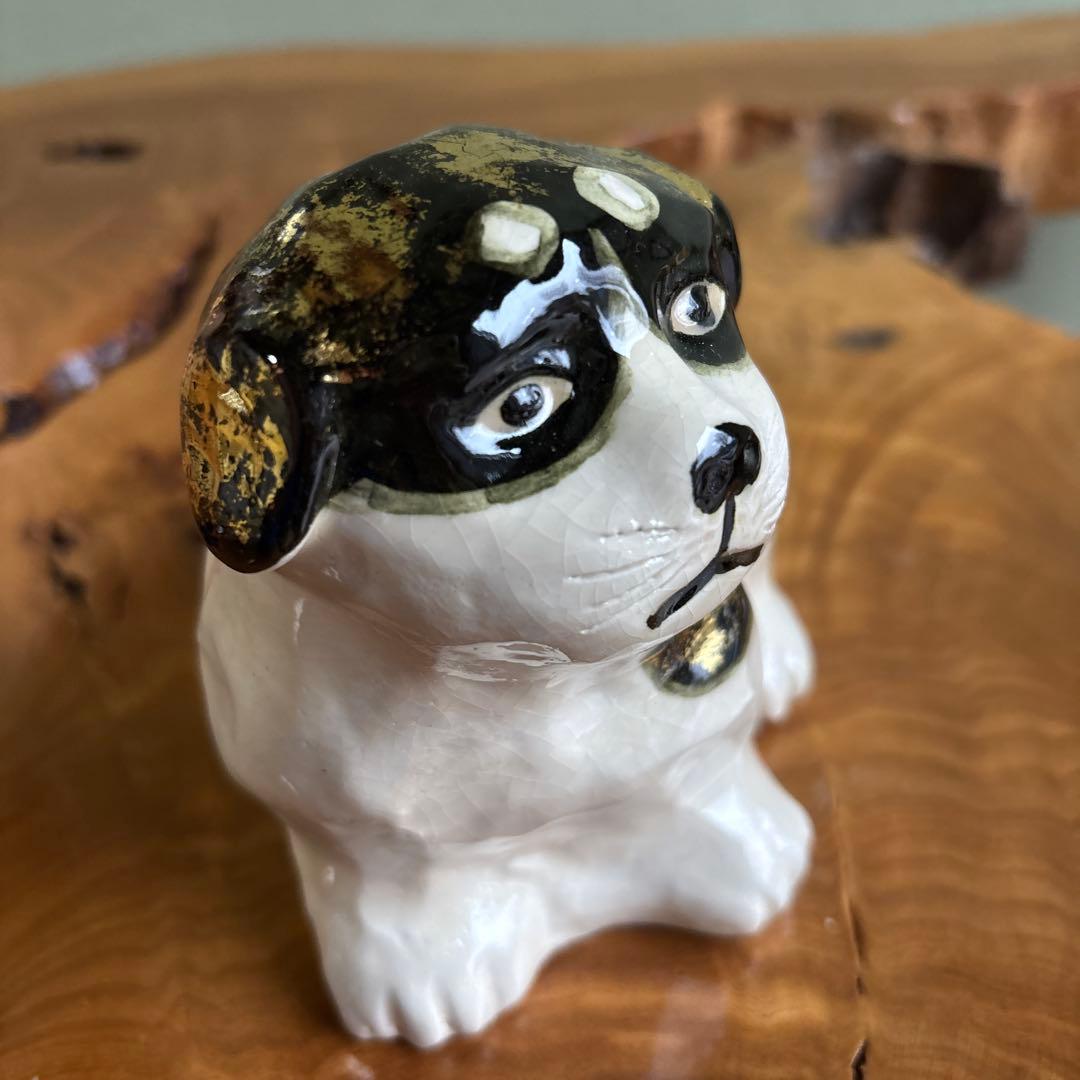 六兵衛窯 干支置物 「狗児」戌年 清水焼 陶芸 たち吉 共箱