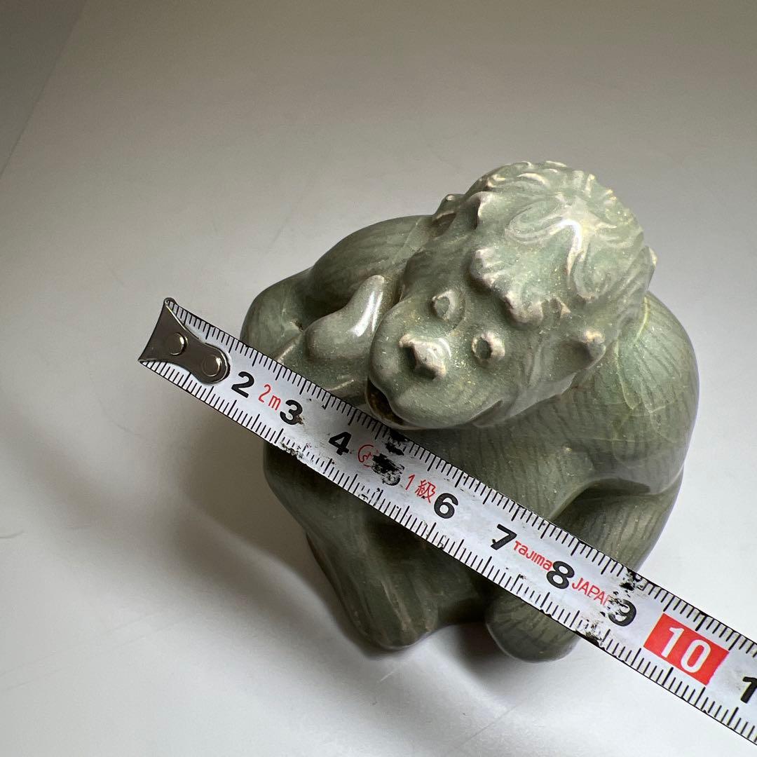 朝鮮美術　高麗青磁水滴　木箱付　高さ約12㎝　東Y7-0603⭐︎2Fトコヒ