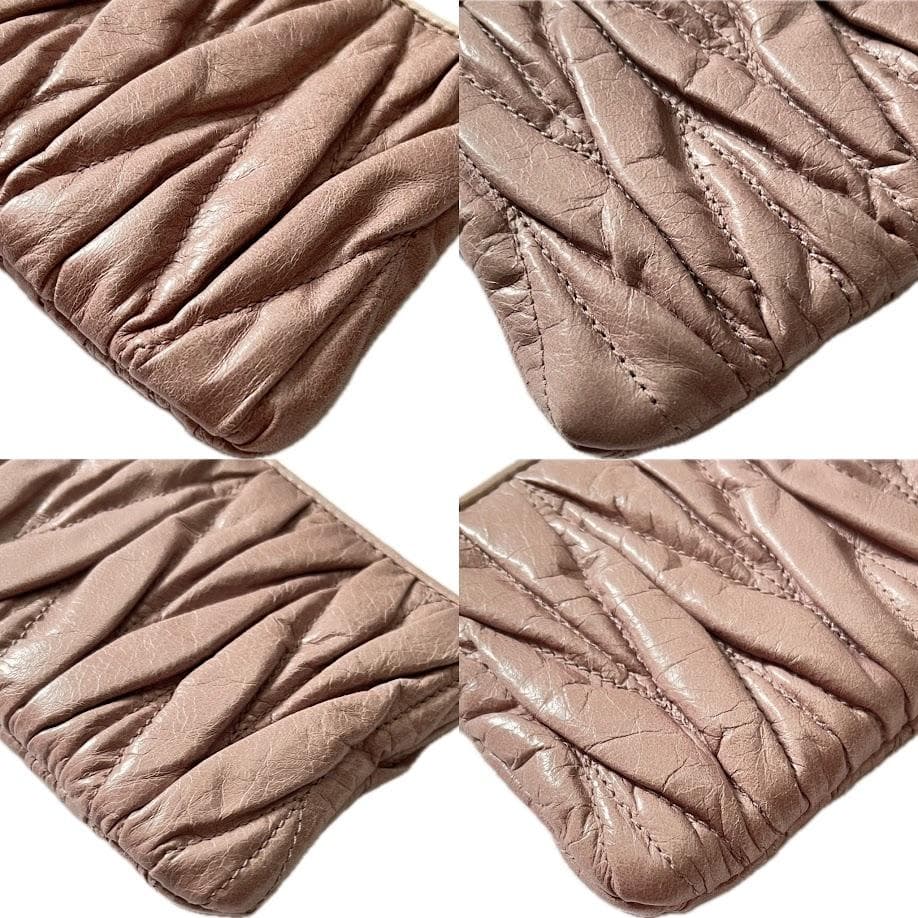 MIUMIU マテラッセ パーティバッグ ポーチ　クラッチバッグ　レザー　ピンク