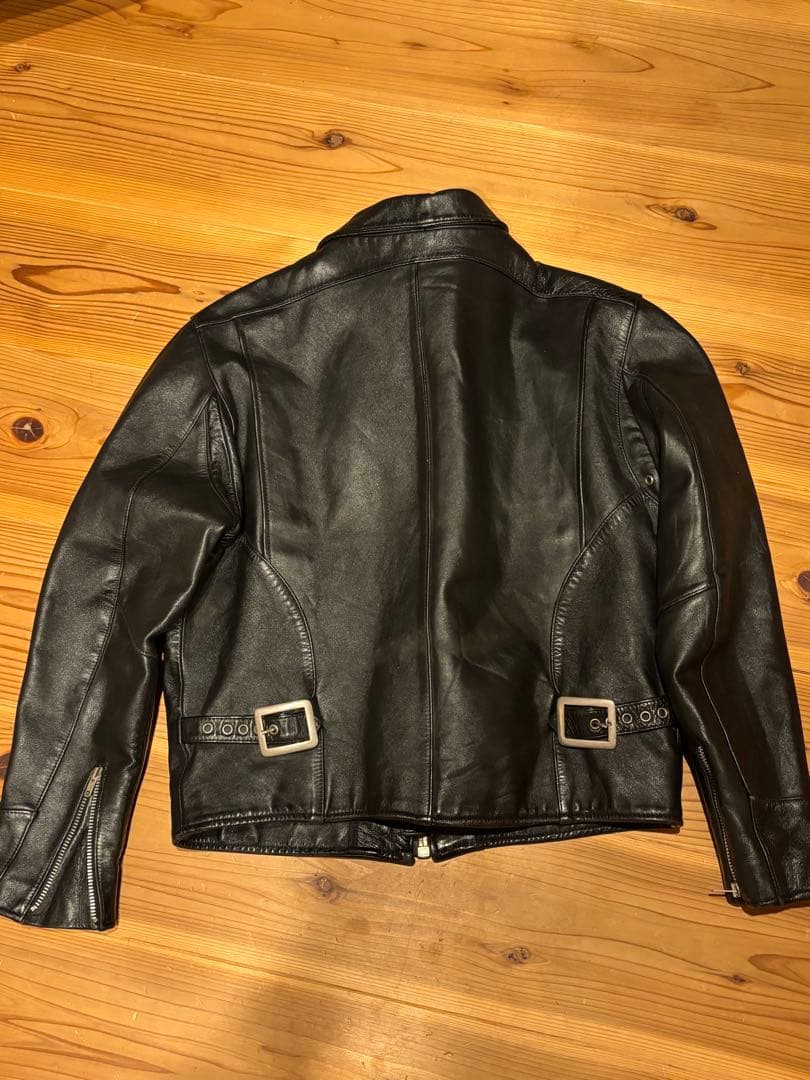 シングルライダース　ホースハイド　42 馬革　TALONジップ 本革　襟付き