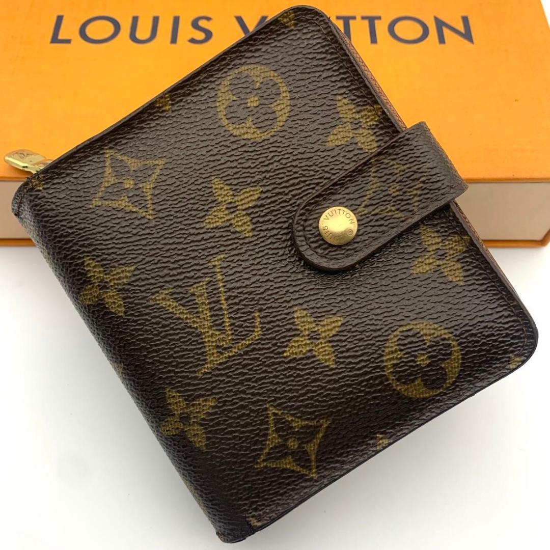 セール✨ ルイヴィトン コンパクトジップ 二つ折り モノグラム 小型 財布 ミニ