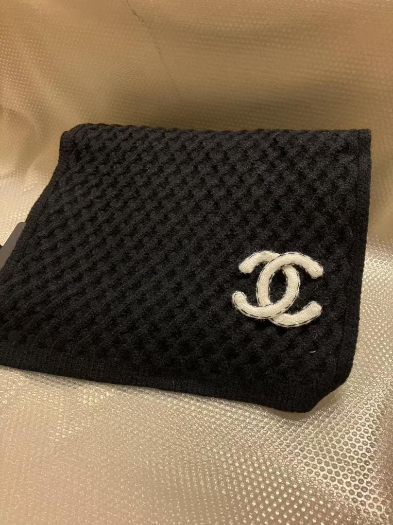 CCロゴ 黒 ニットマフラー ♡ 新品未使用