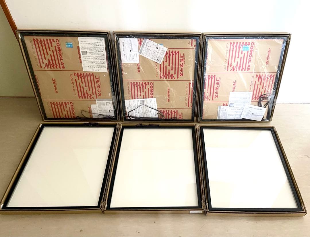 黒額縁　紙サイズ 52x43cm 6枚セット
