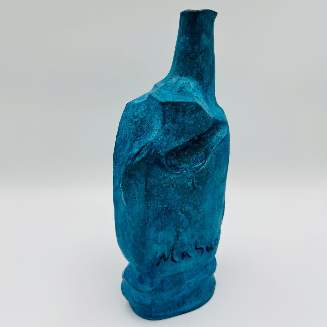 【池田満寿夫  ブロンズ花瓶『煌』　共箱】花器　骨董　アンティーク　インテリア