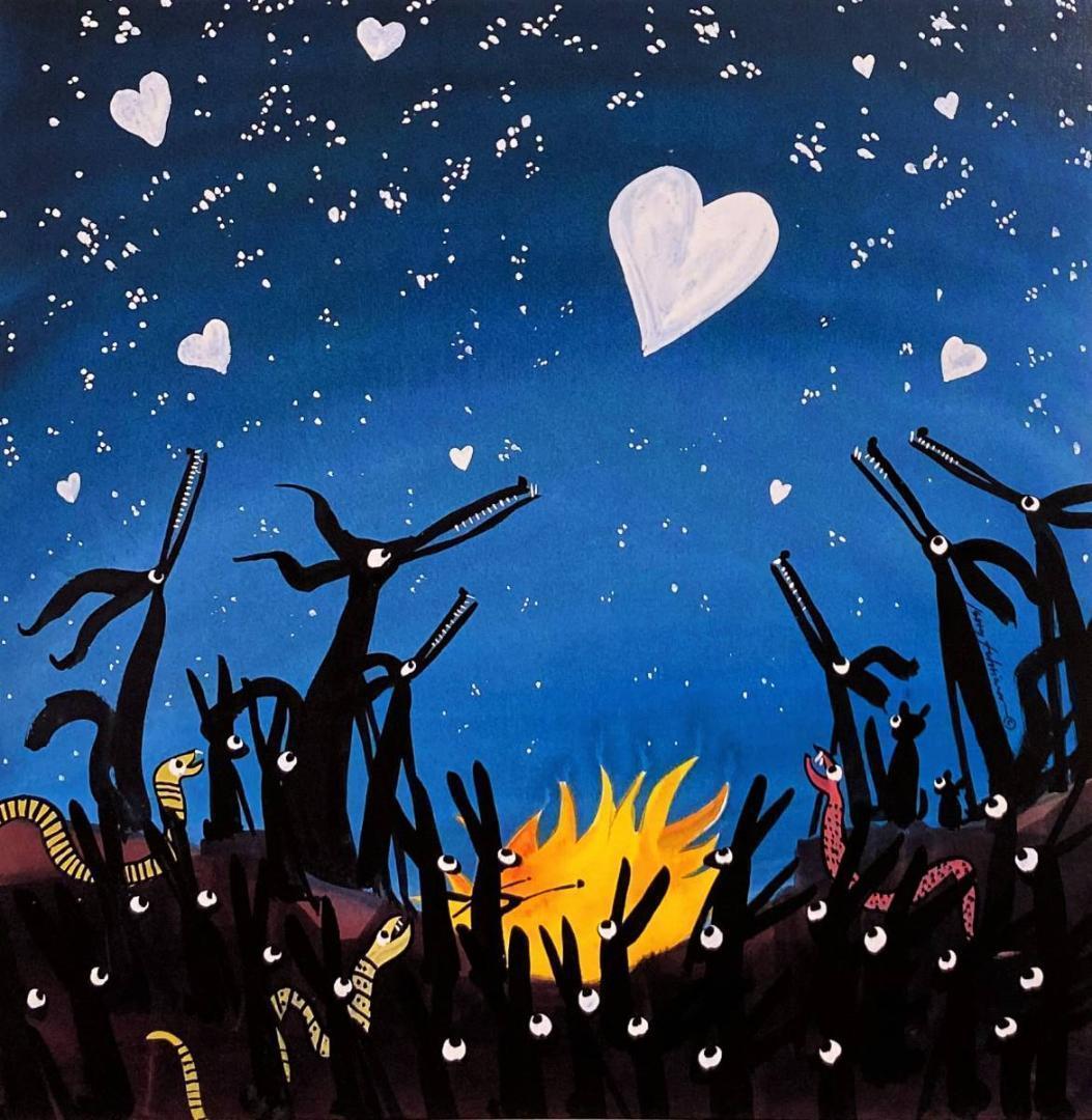 ジェリーフーリマン、【心臓を愛す】、希少な額装用画集より、新品額装付