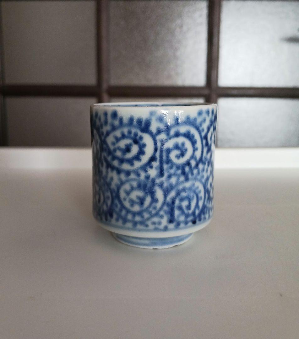 古伊万里　蛸唐草　お猪口
