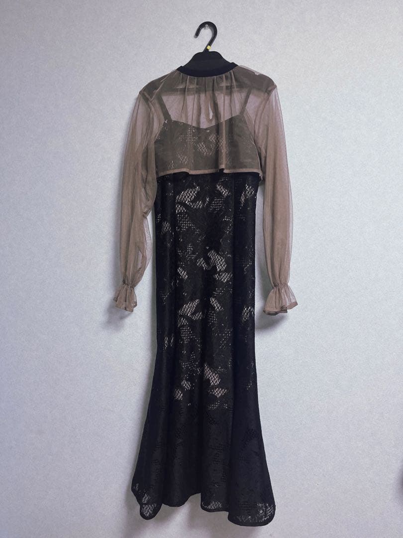 【美品】etoll. 3wayシフォンボレロ&レースキャミドレス S