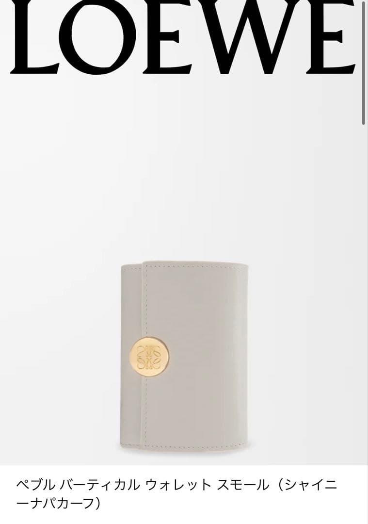 新品　LOEWE ロエべ　ぺブル バーティカル ウォレット スモール