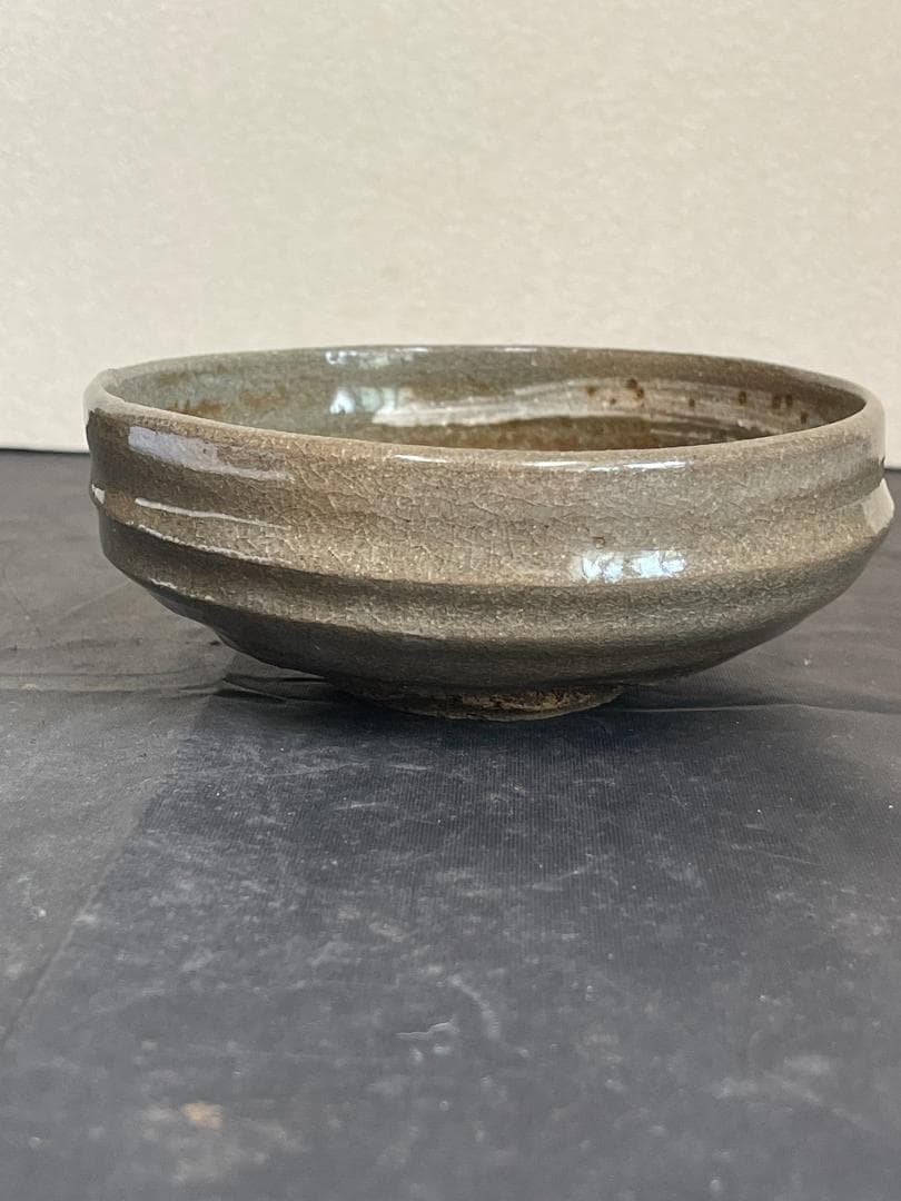 楽山焼　茶碗　長岡住右衛門作　共箱　３３６