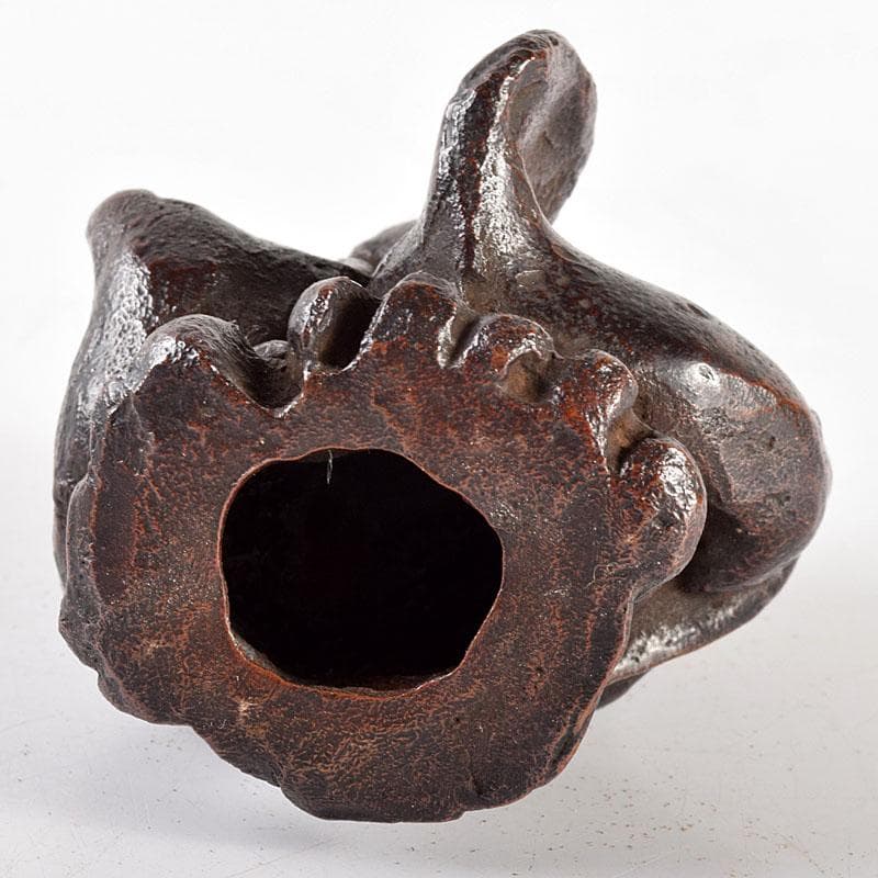 東大寺清水公照作　ブロンズ像　『雪山童子』　共箱　M　R4732