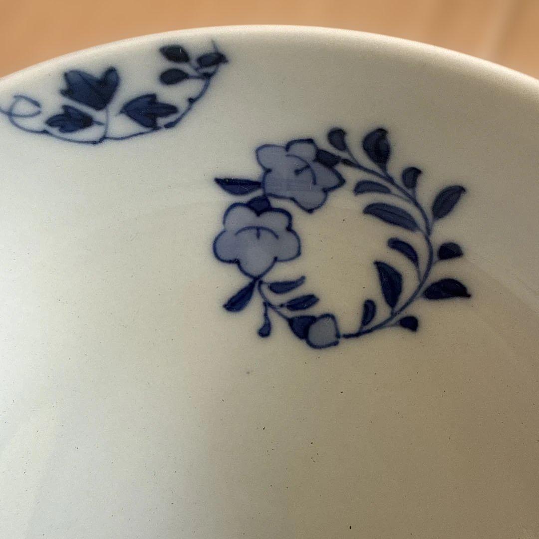 平安　喜泉造　七草模様　鉢　小鉢　中附　白泉　陶工白泉