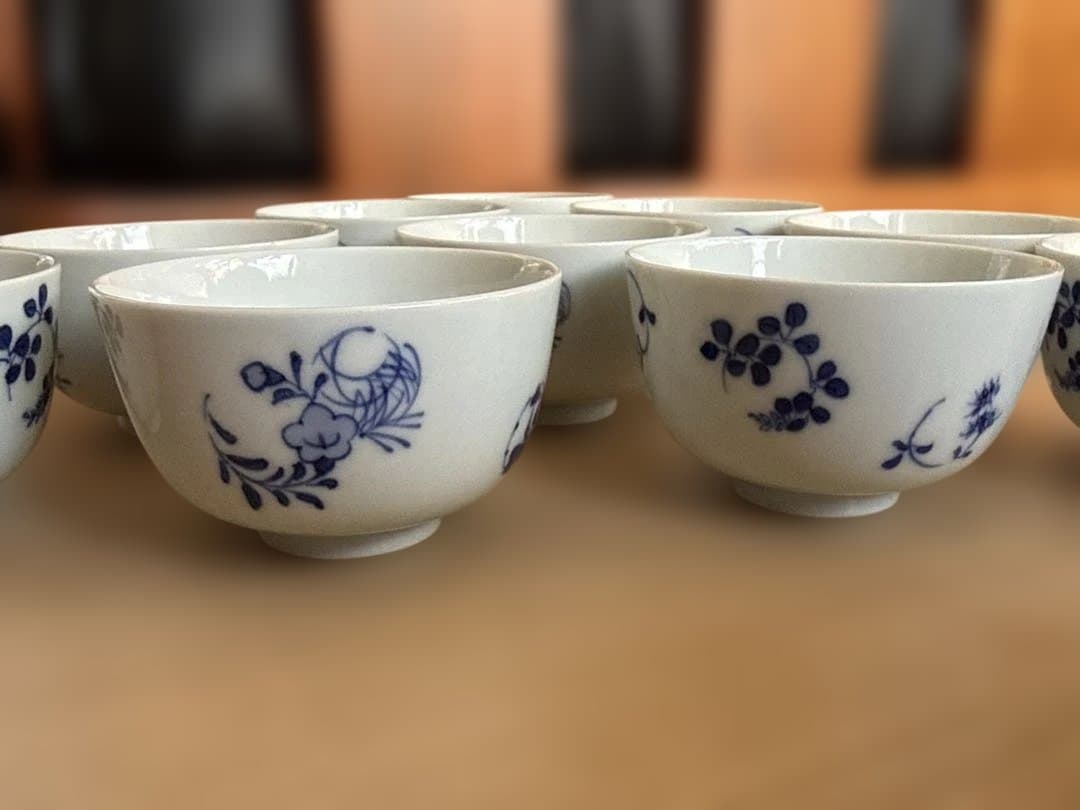 平安　喜泉造　七草模様　鉢　小鉢　中附　白泉　陶工白泉