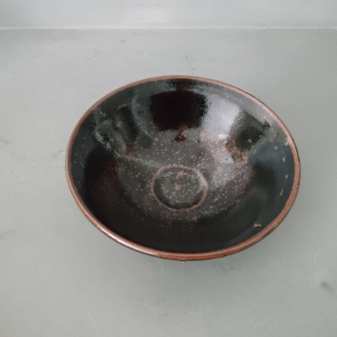 天目茶盌 八代 加藤宇助 秋坂窯 共箱 共布 茶道具 瀬戸赤津の名工 黒茶