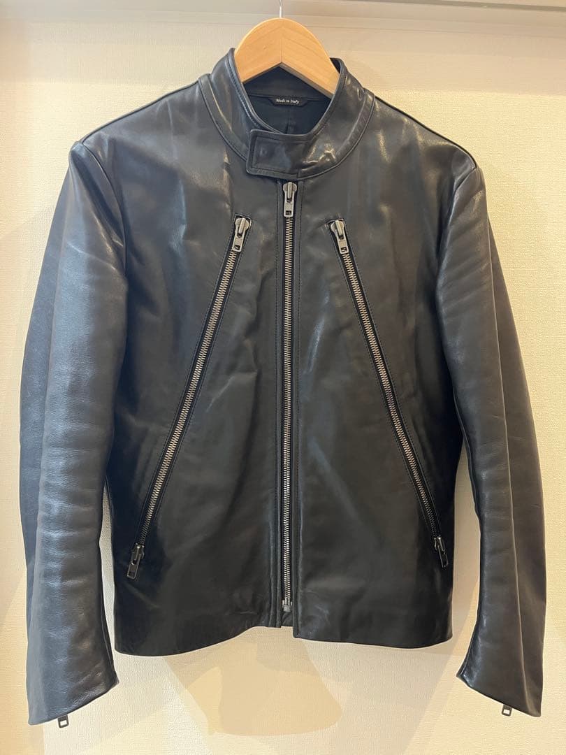 Maison Margiela マルジェラ ライダース 八の字 黒 レザー 44