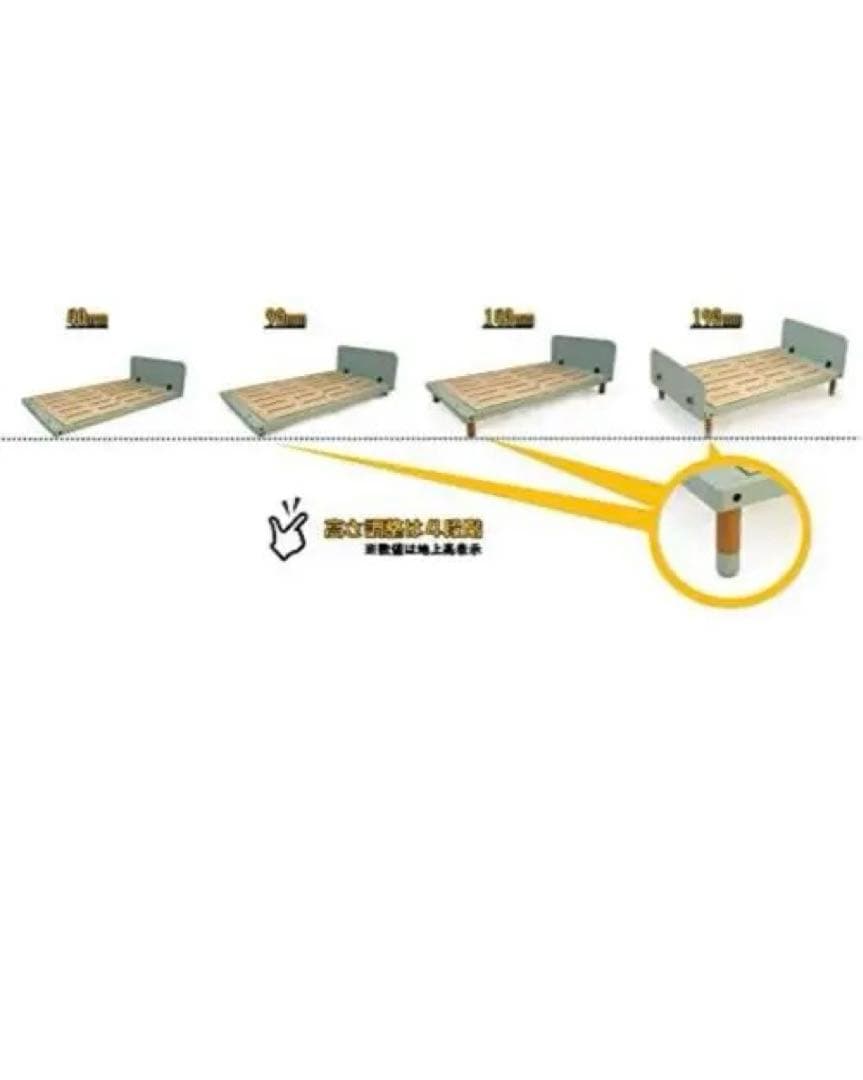 HOPPLキッズベッド 120x70x45センチメートル