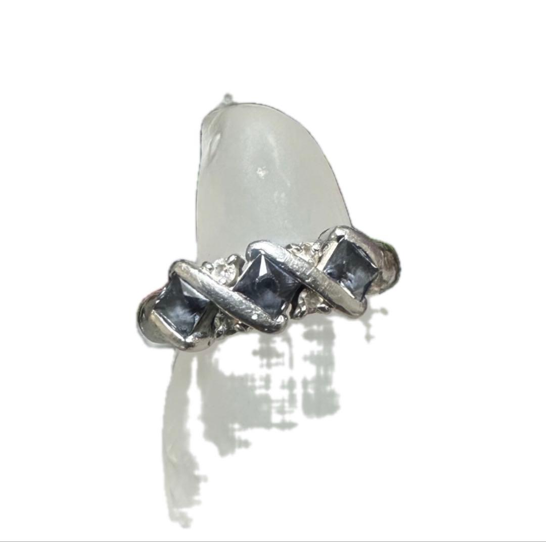 【美品】ブルーサファイア/ダイヤモンド/プラチナ リング #12