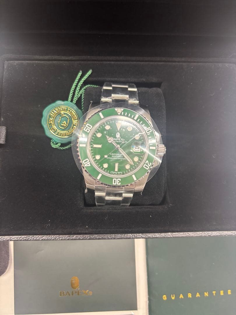 BAPEX® 自動巻き時計 緑