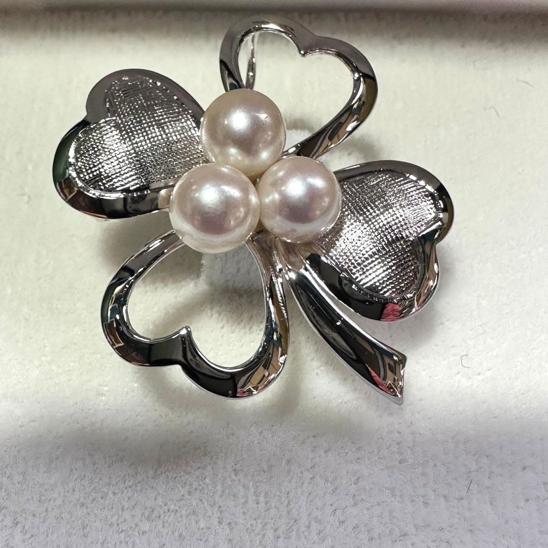 本真珠パールブローチ　シルバー製　新品未使用品