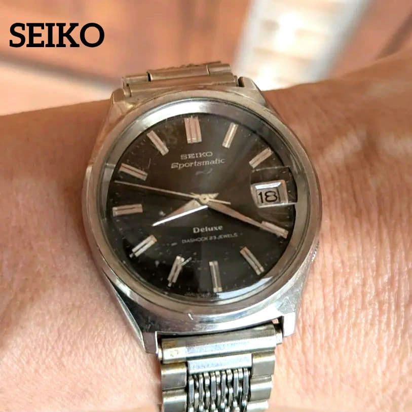 s*u様 精度良好【SEIKO】 Sportsmatic Deluxe黒/ 23