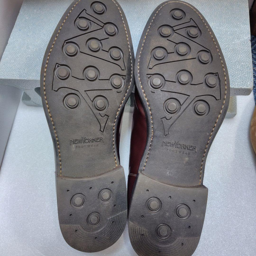 美品 NEWYORKER NY206 Uチップ 28.0cm ボルドー