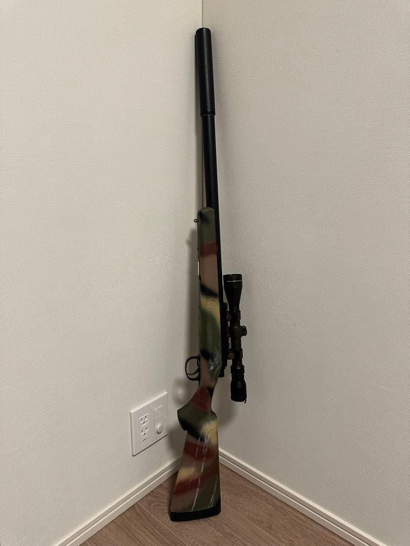 迷彩スナイパーライフル VSR-10 シモンソン製 スコープ＆サイレンサー付き